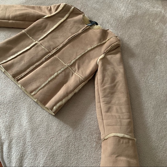 Moda International Tan Suede Coat - Picture 4 of 7